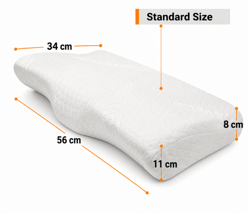 Beddo™ Bamboo Contoured Dual-Sided Side Sleeping Memory Foam Pillow