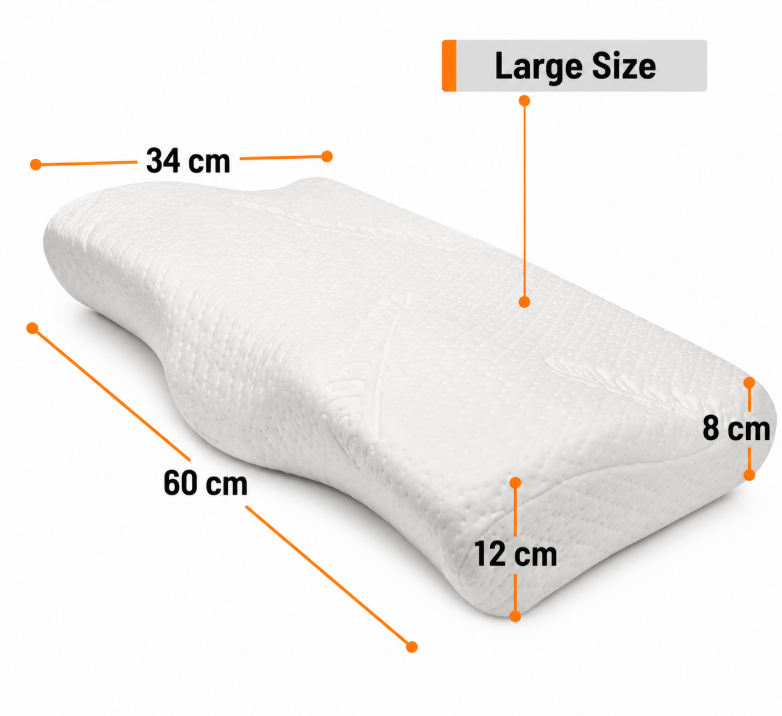 Beddo™ Bamboo Contoured Dual-Sided Side Sleeping Memory Foam Pillow